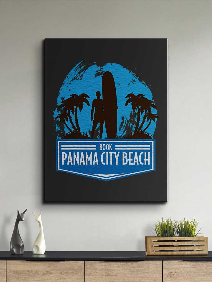 panama-city-surf-leinwand schwarz 2