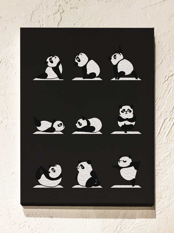 panda-yoga-leinwand schwarz 1