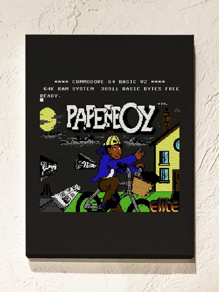 paperboy-leinwand schwarz 1