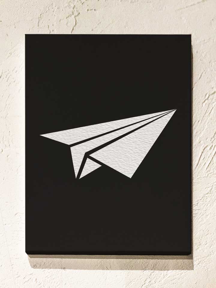 papierflieger-leinwand schwarz 1