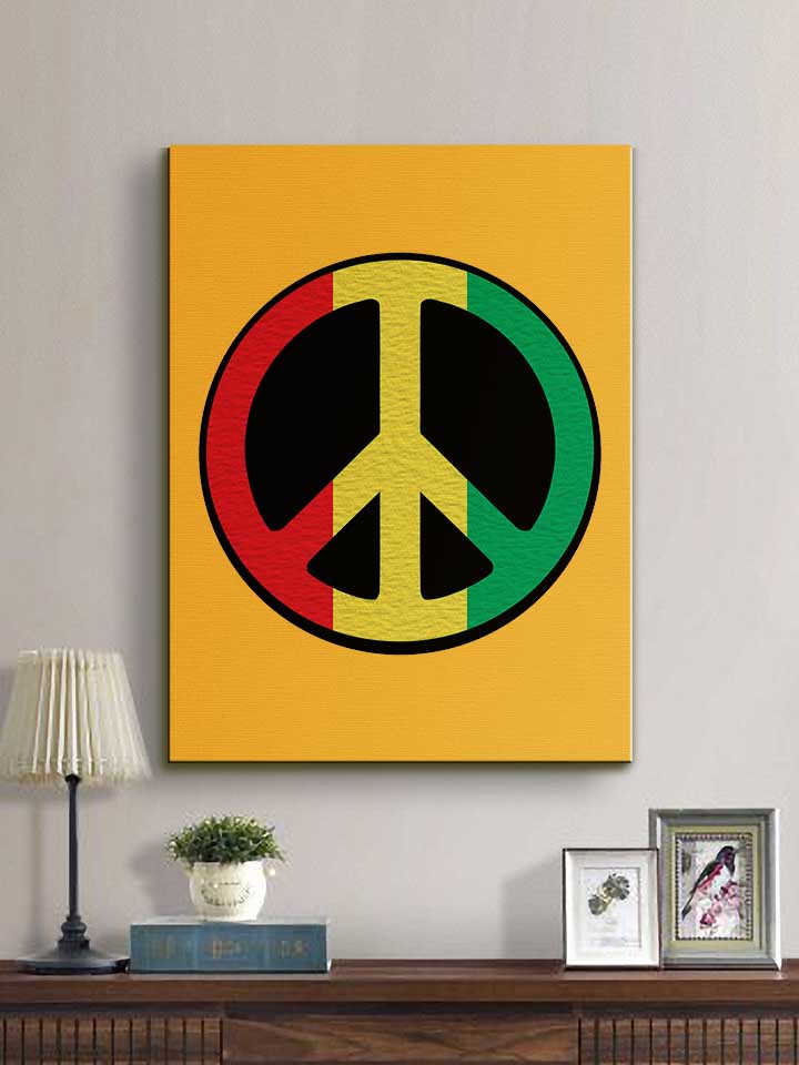 peace-rastafari-leinwand gelb 2