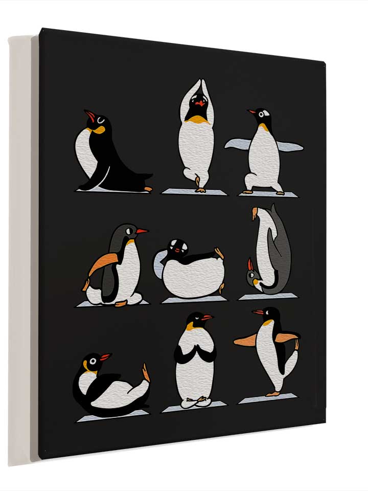 penguin-yoga-leinwand schwarz 4