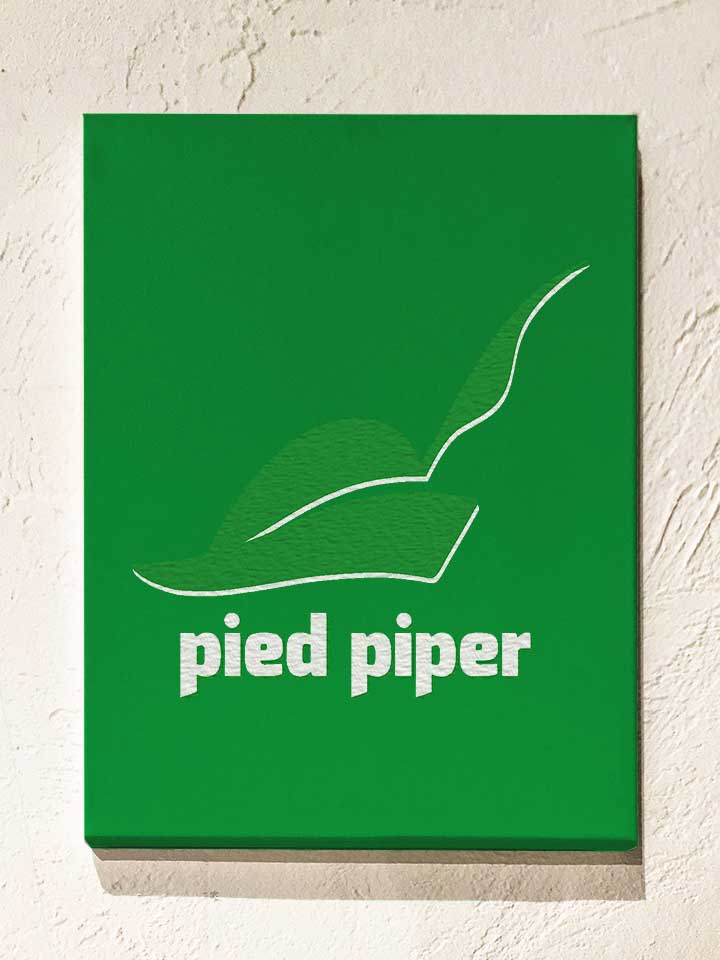 Pied Piper Logo 3 Leinwand gruen 30x40 cm