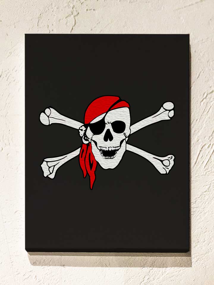 pirate-bandana-totenkopf-leinwand schwarz 1