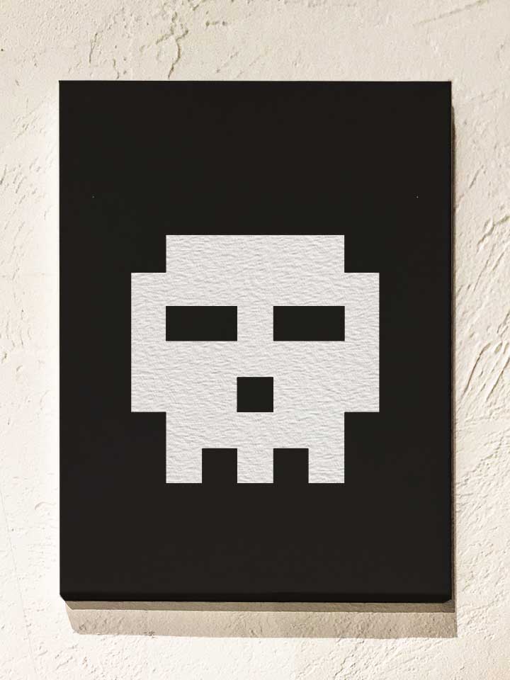 Pixel Totenkopf Leinwand