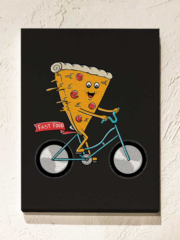 pizza-bike-leinwand schwarz 1