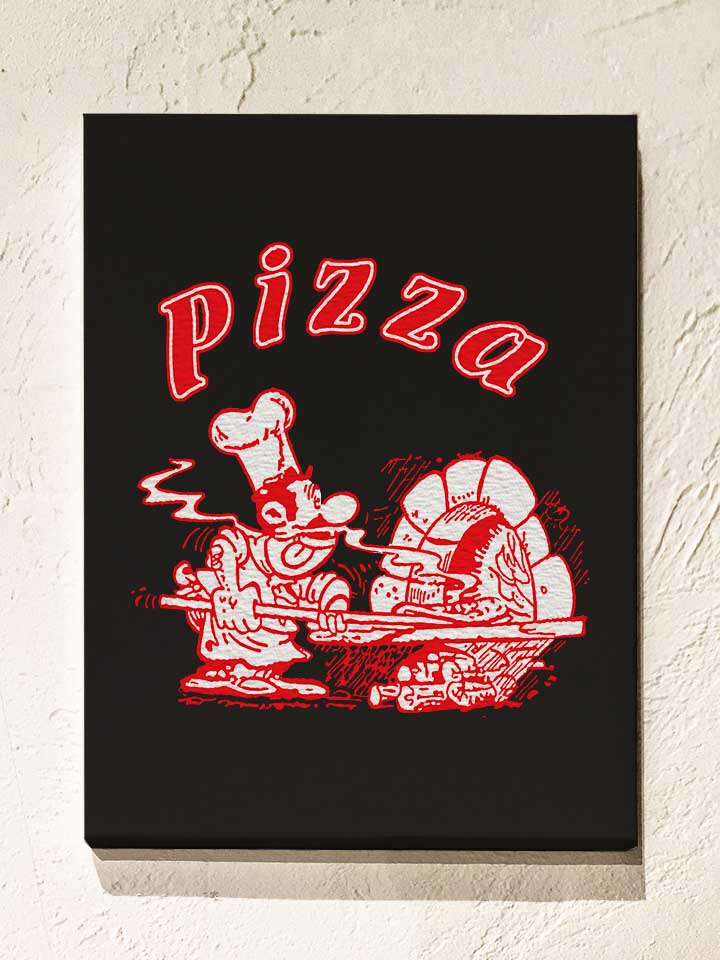pizza-leinwand schwarz 1