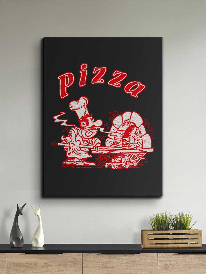 pizza-leinwand schwarz 2