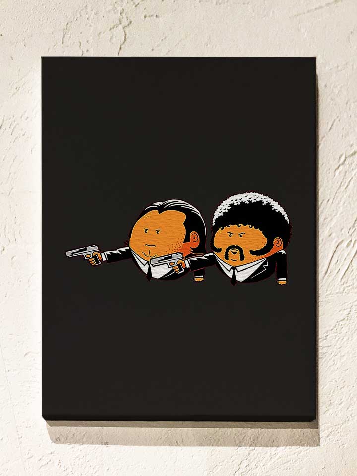 pulp-fiction-orange-leinwand schwarz 1