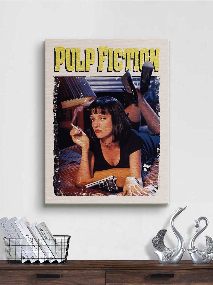 pulp-fiction-vintage-leinwand weiss 2