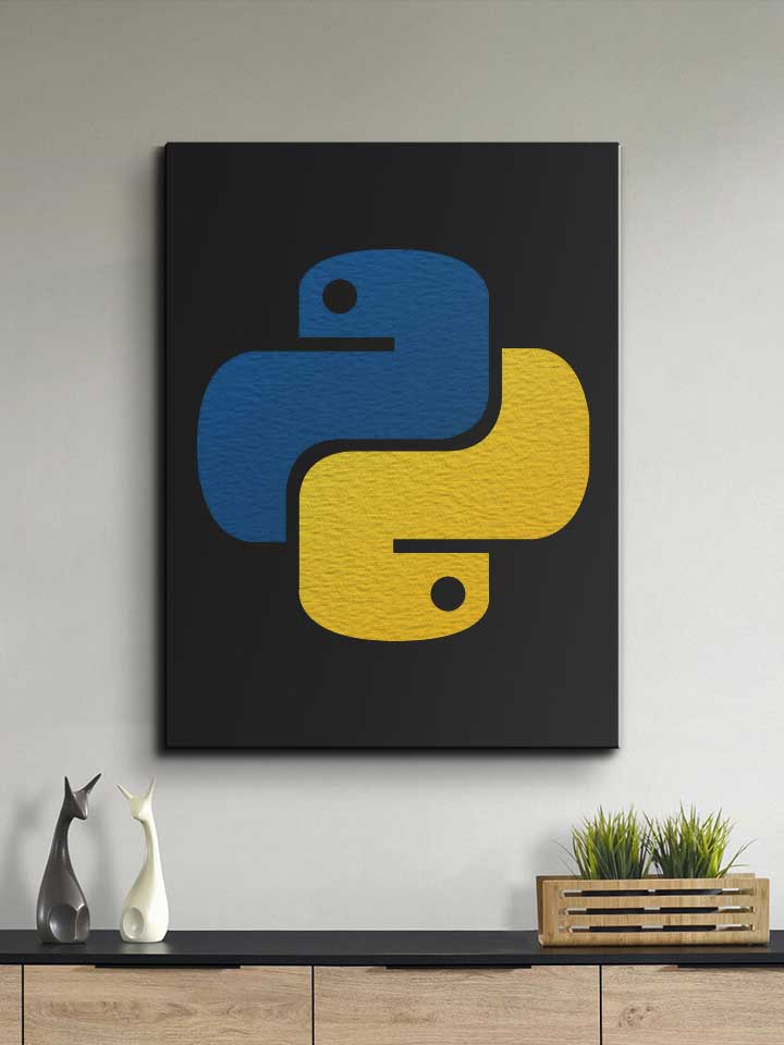 python-logo-leinwand schwarz 2