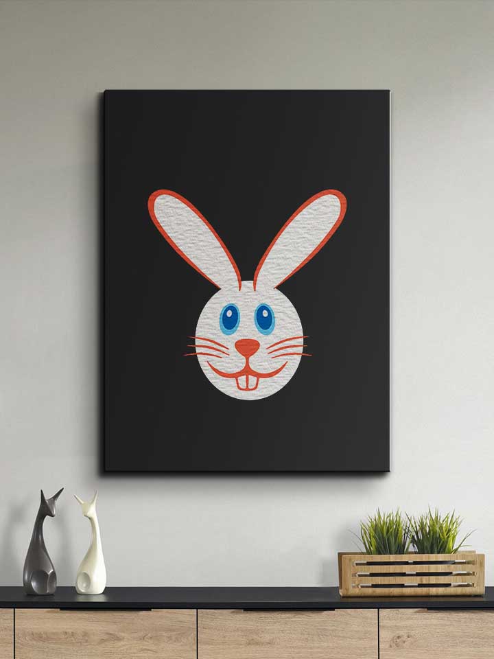rabbit-cartoon-leinwand schwarz 2