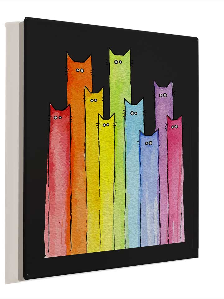 rainbow-cats-leinwand schwarz 4