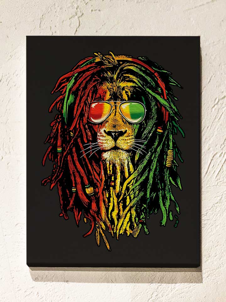 rasta-lion-leinwand schwarz 1