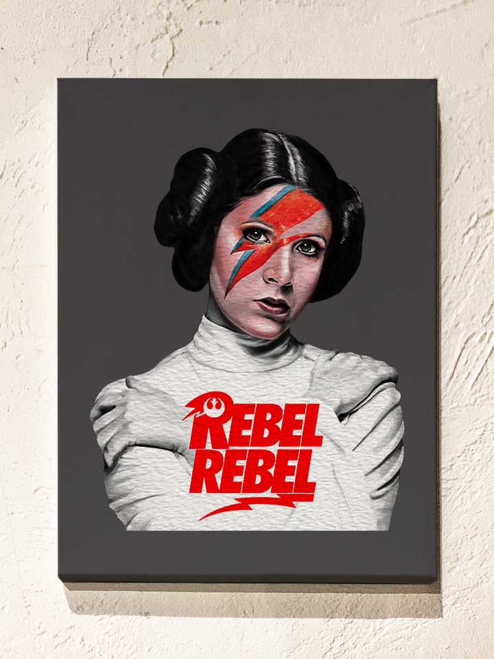 Rebel Rebel Leia Leinwand dunkelgrau 30x40 cm