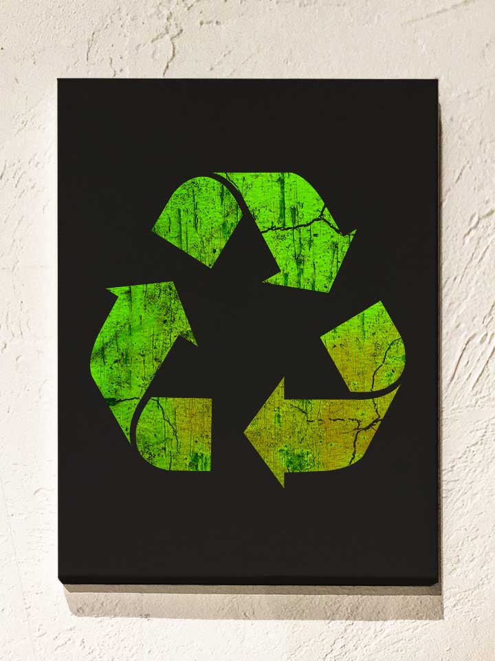 recycle-vintage-leinwand schwarz 1