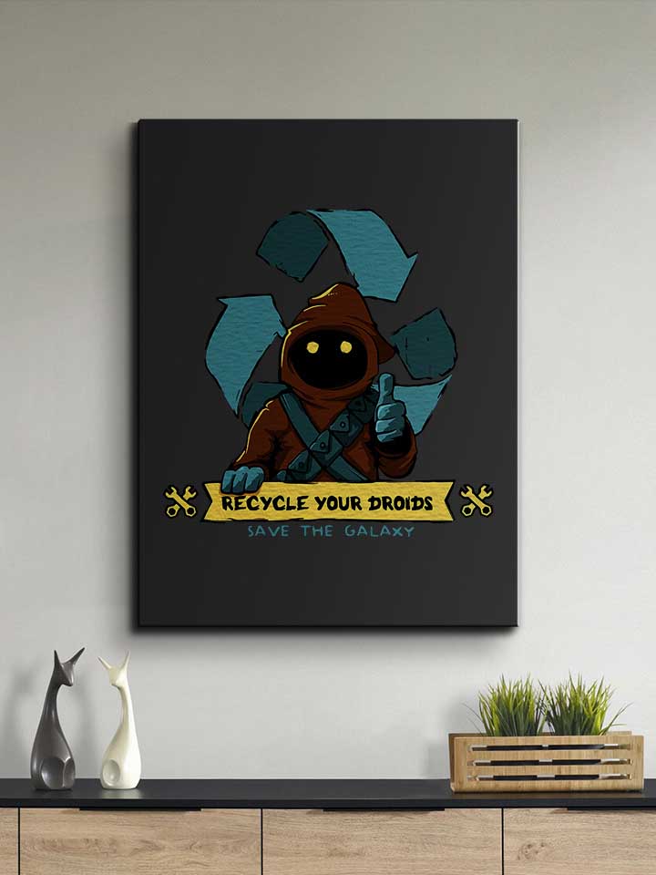 recycle-your-droids-save-the-galaxy-leinwand schwarz 2