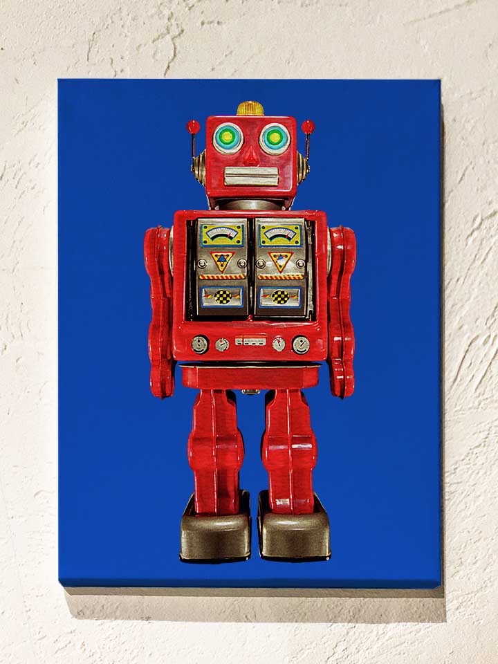 red-tin-toy-robot-pattern-leinwand royal 1