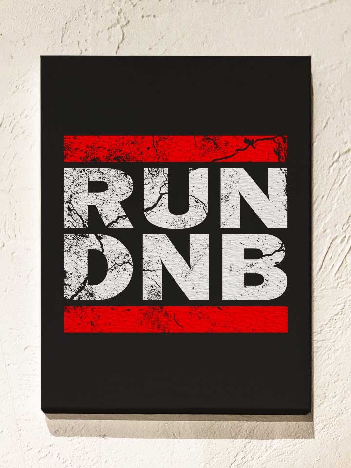 run-dnb-vintage-leinwand schwarz 1