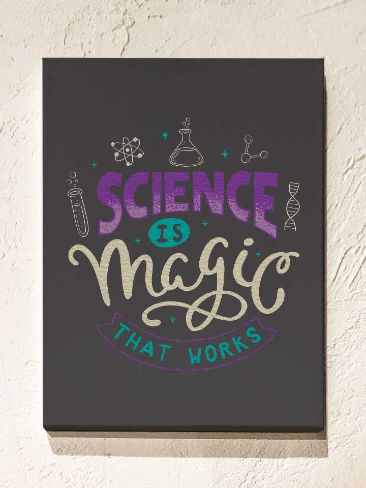 science-is-magic-that-works-leinwand dunkelgrau 1