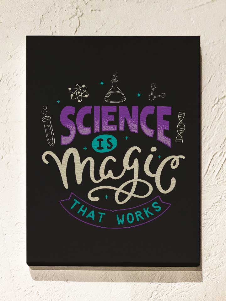 science-is-magic-that-works-leinwand schwarz 1