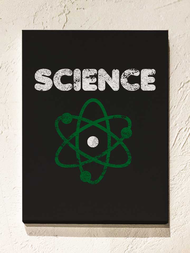 science-vintage-leinwand schwarz 1