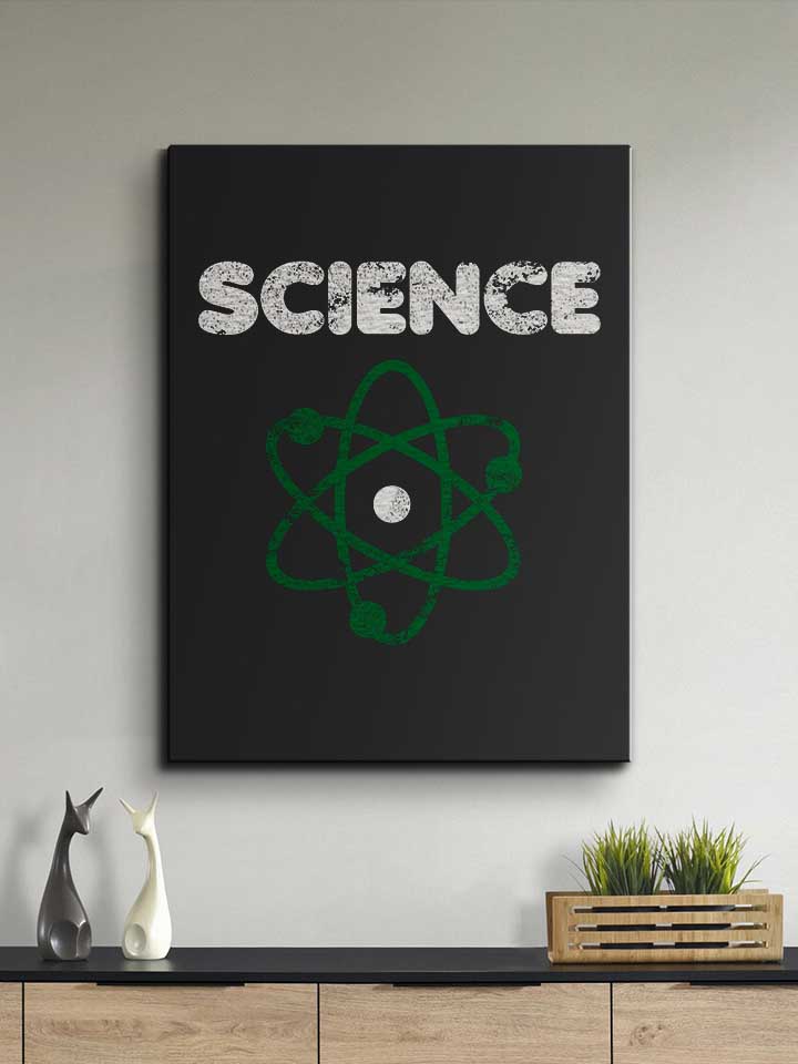 science-vintage-leinwand schwarz 2