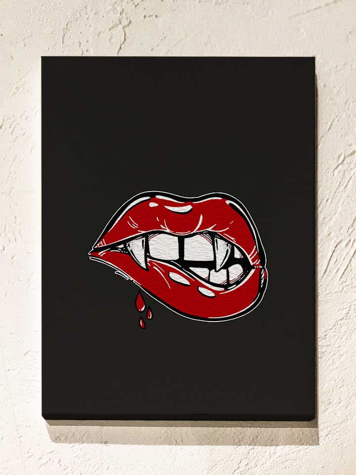 sexy-vampire-lips-leinwand schwarz 1