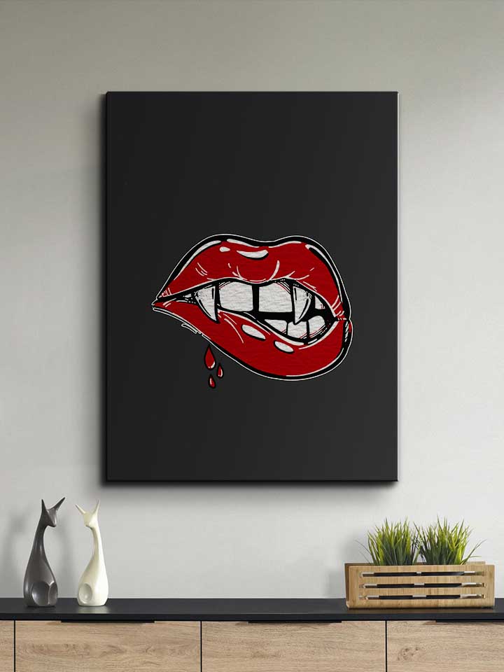 sexy-vampire-lips-leinwand schwarz 2
