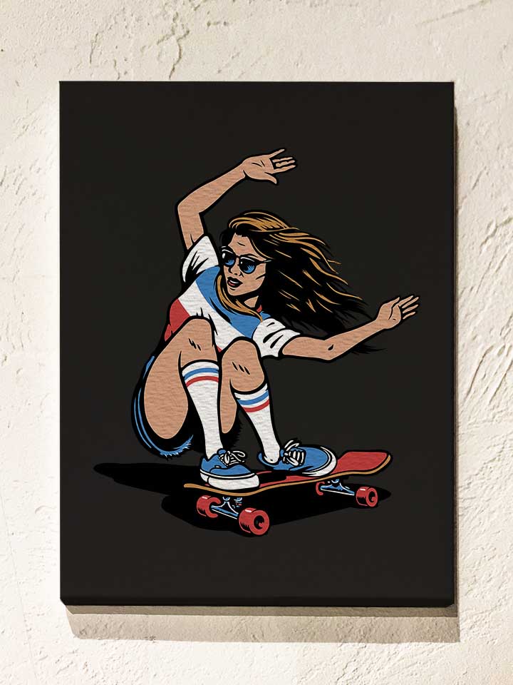 skate-girl-leinwand schwarz 1