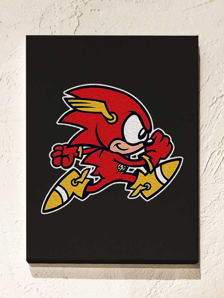 Sonic Flash Leinwand schwarz 30x40 cm