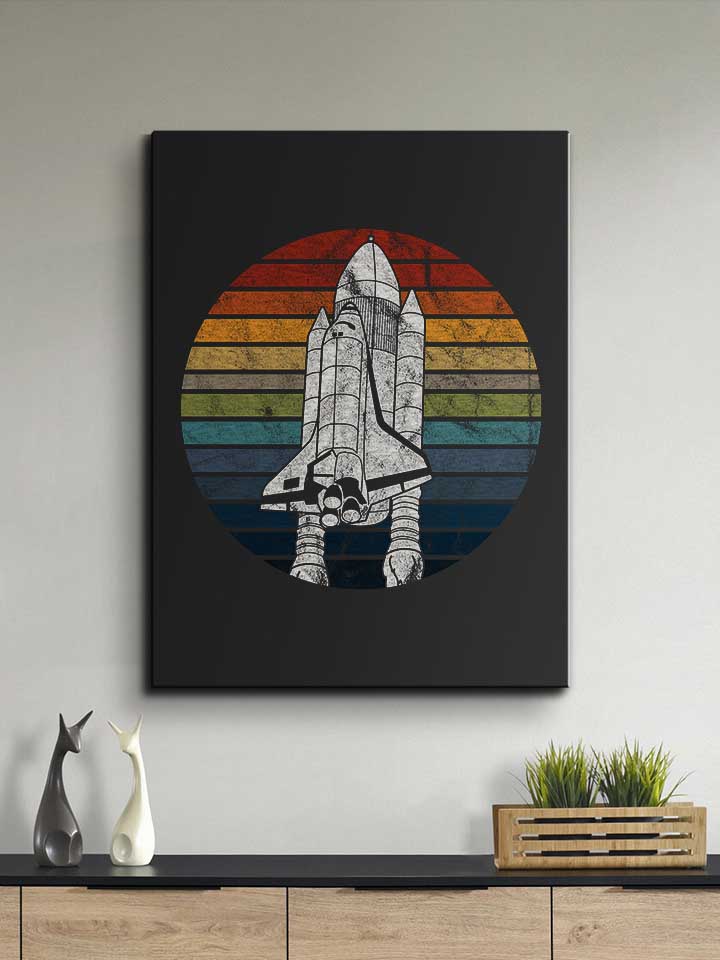 space-astronaut-retro-spaceship-leinwand schwarz 2