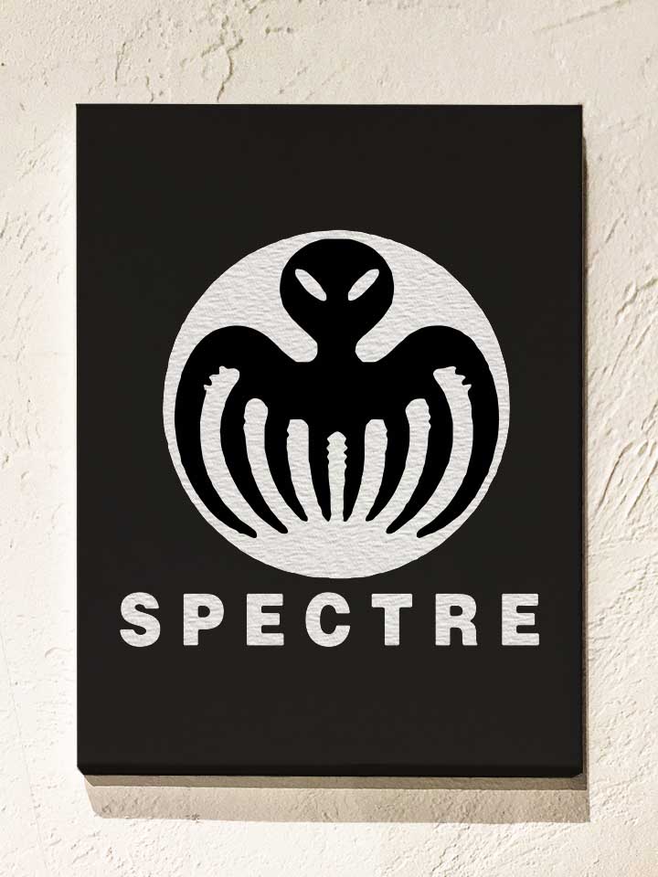 Spectre Logo Leinwand schwarz 30x40 cm