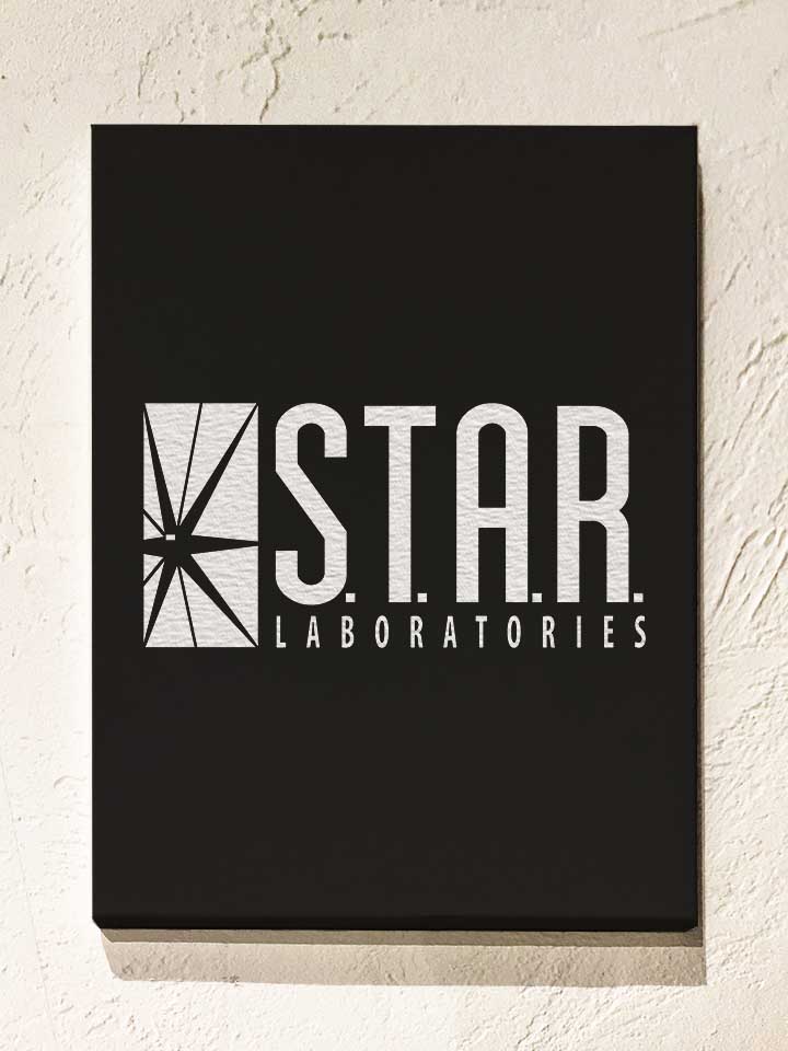 Star Labs Logo Leinwand schwarz 30x40 cm
