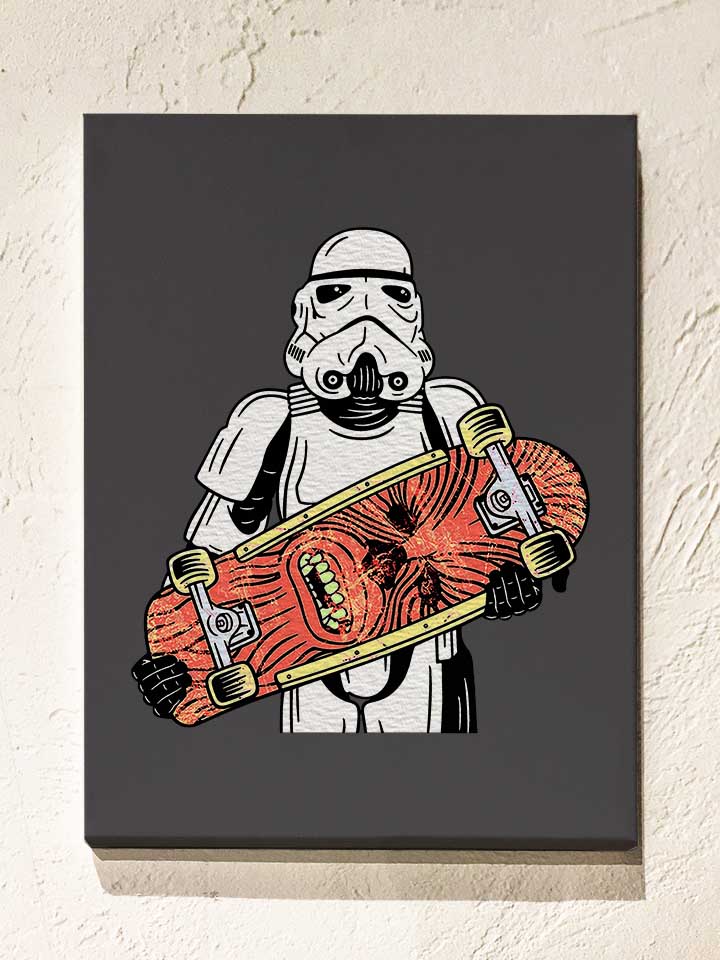 Storm Trooper Wookie Skater Leinwand dunkelgrau 30x40 cm