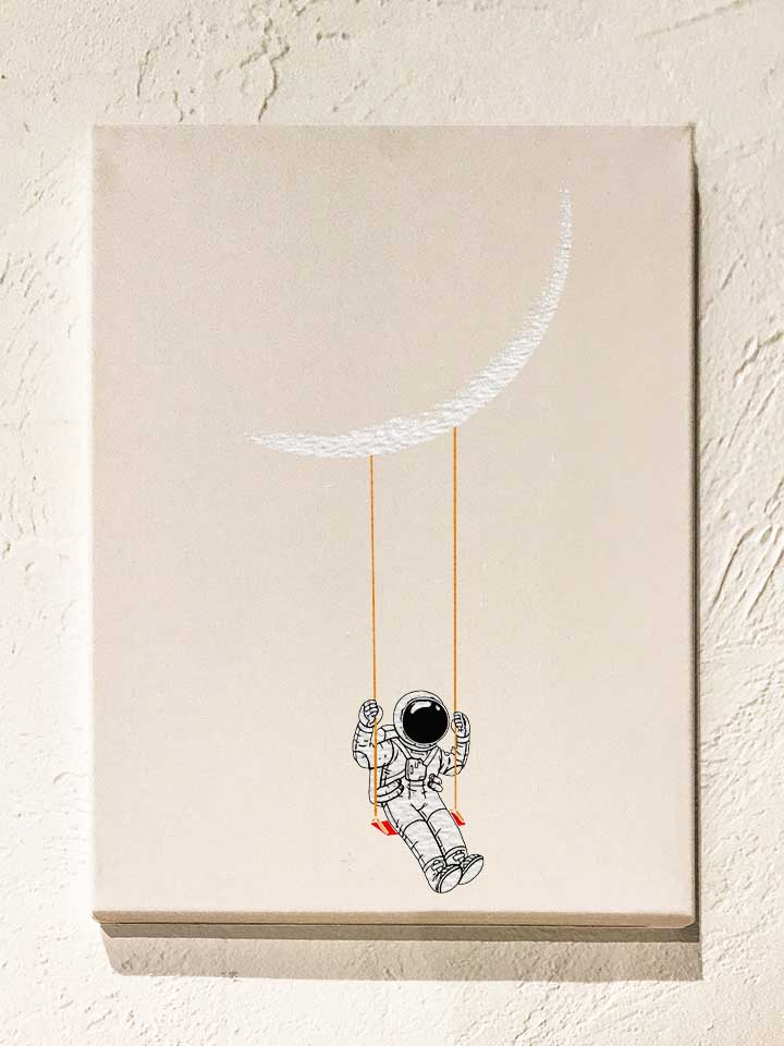 swinging-astronaut-moon-leinwand weiss 1