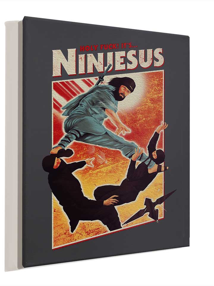 the-jesus-ninja-leinwand dunkelgrau 4