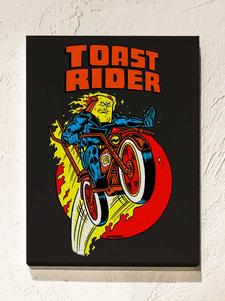 Toast Rider Leinwand schwarz 30x40 cm