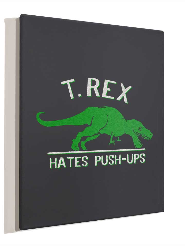 trex-hates-pushups-leinwand dunkelgrau 4