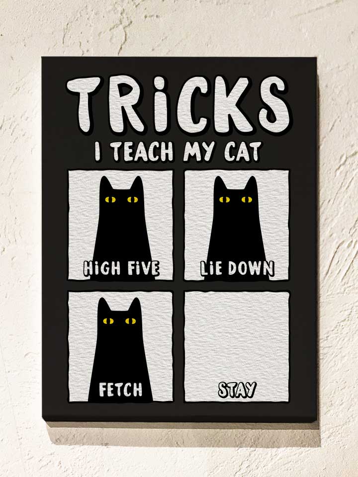 tricks-cat-leinwand schwarz 1