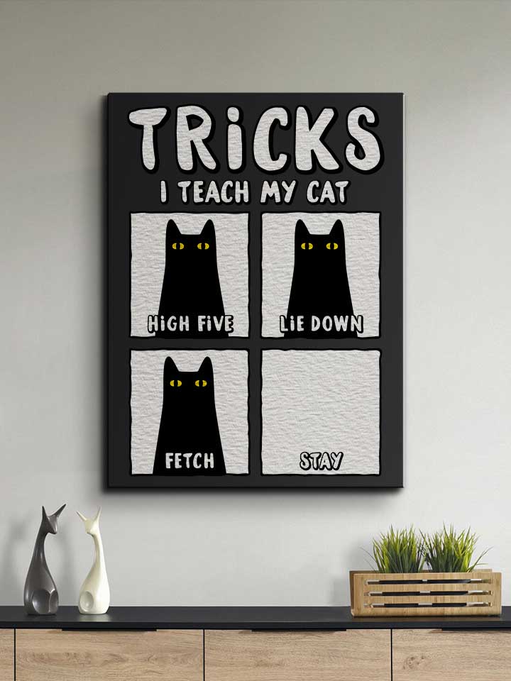 tricks-cat-leinwand schwarz 2