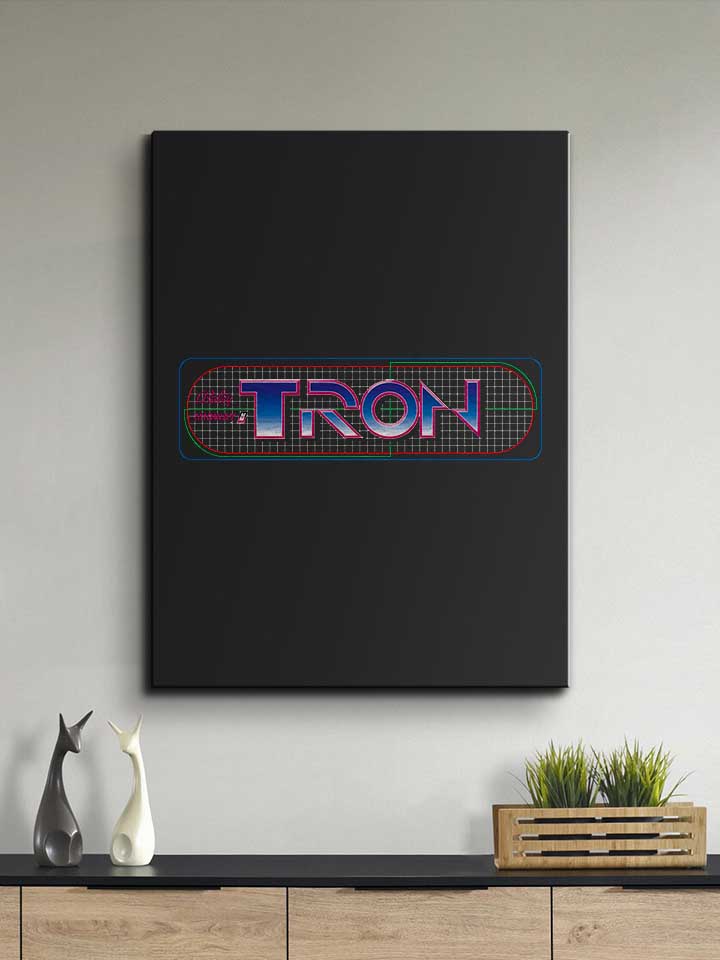 tron-grid-leinwand schwarz 2