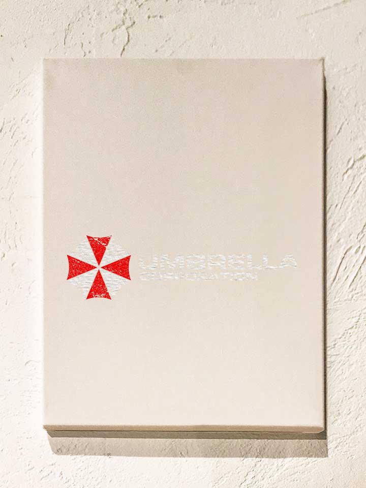 umbrella-corporation-vintage-leinwand weiss 1