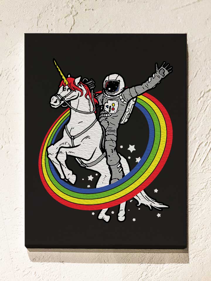 unicorn-astronaut-leinwand schwarz 1