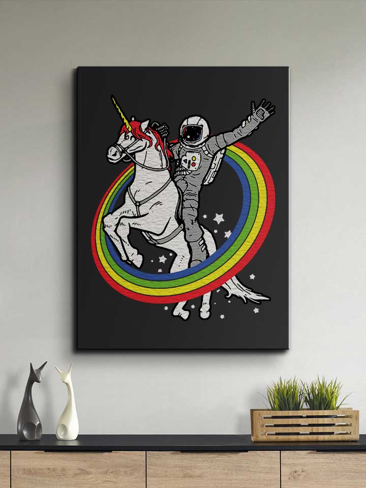 unicorn-astronaut-leinwand schwarz 2