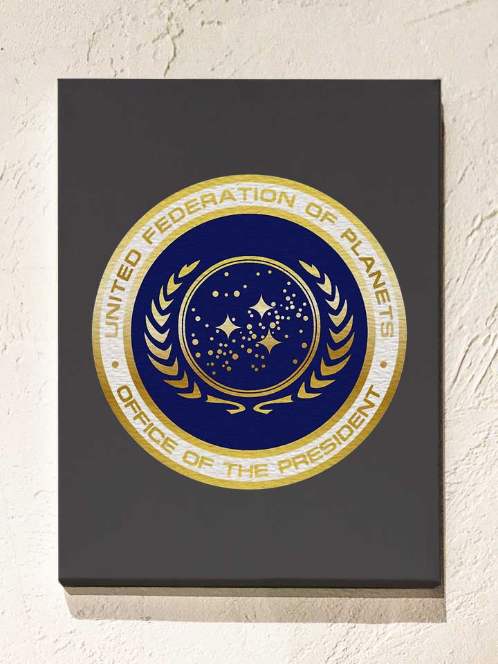 United Federation Of Planets Leinwand dunkelgrau 30x40 cm