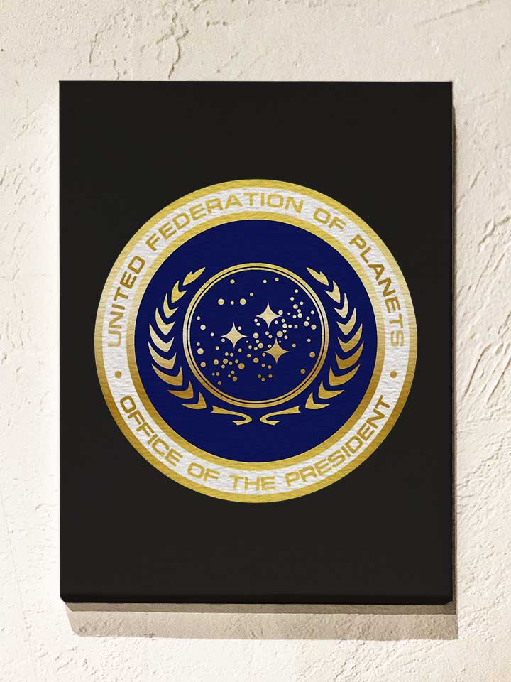 United Federation Of Planets Leinwand schwarz 30x40 cm