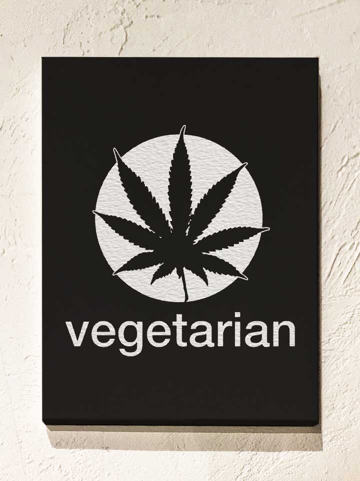 vegetarian-leinwand schwarz 1