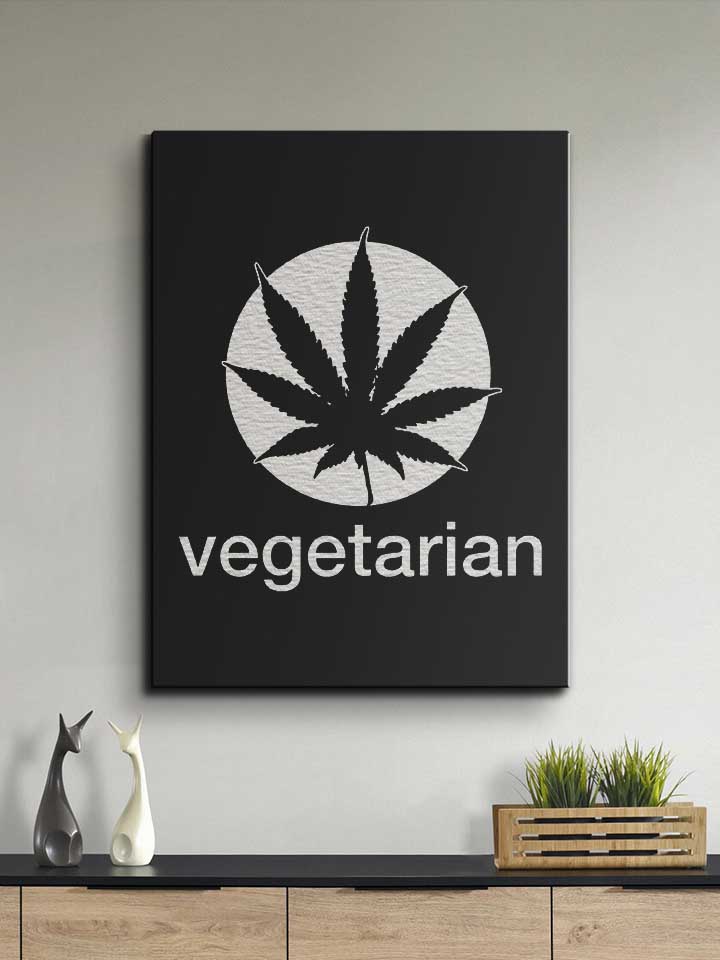 vegetarian-leinwand schwarz 2