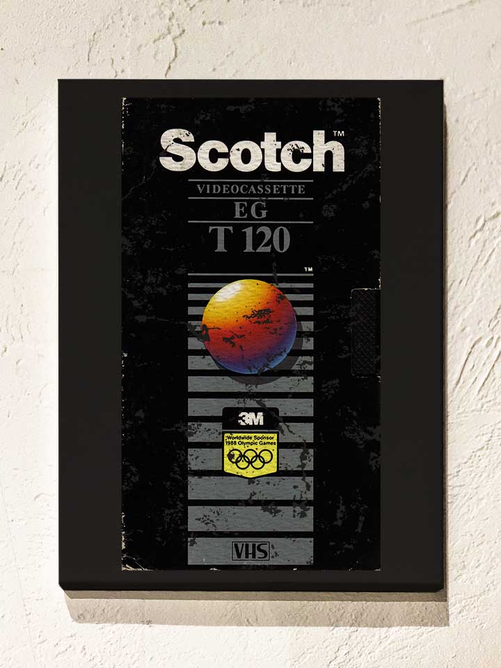 vhs-cassette-vintage-leinwand schwarz 1